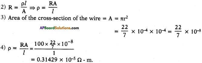 AP SSC 10th Class Physics Solutions Chapter 11 Electric Current 9