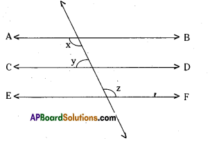 AP Board 9th Class Maths Solutions Chapter 4 Lines and Angles Ex 4.3 2