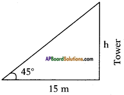AP SSC 10th Class Maths Solutions Chapter 12 Applications of Trigonometry Ex 12.1 1