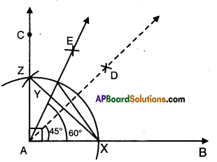AP Board 9th Class Maths Solutions Chapter 13 Geometrical Constructions Ex 13.1 4
