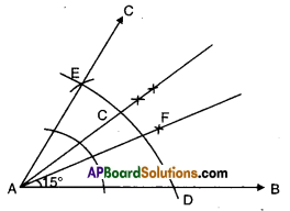 AP Board 9th Class Maths Solutions Chapter 13 Geometrical Constructions Ex 13.1 7
