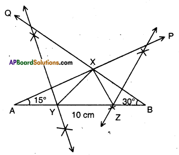 AP Board 9th Class Maths Solutions Chapter 13 Geometrical Constructions Ex 13.2 3