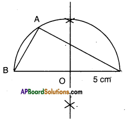 AP Board 9th Class Maths Solutions Chapter 13 Geometrical Constructions Ex 13.2 5