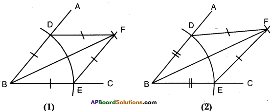AP Board 9th Class Maths Solutions Chapter 13 Geometrical Constructions InText Questions 1