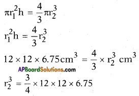 AP SSC 10th Class Maths Solutions Chapter 10 Mensuration Optional Exercise 3