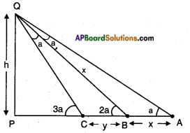AP SSC 10th Class Maths Solutions Chapter 12 Applications of Trigonometry Optional Exercise 5