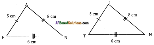 AP Board 7th Class Maths Notes Chapter 8 Congruency of Triangles 2