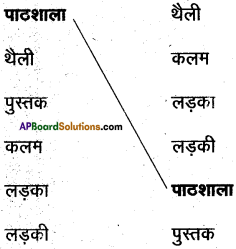 AP Board 6th Class Hindi Solutions सन्नद्धता कार्यक्रम Chapter 1 पाठशाला में पहला दिन 7