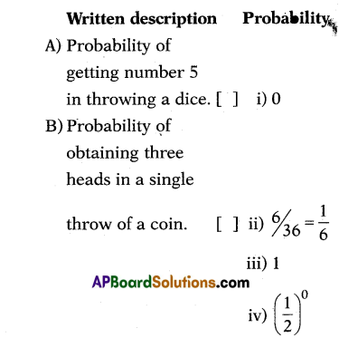 AP 10th Class Maths Bits Chapter 13 Probability with Answers 6