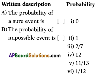AP 10th Class Maths Bits Chapter 13 Probability with Answers 8