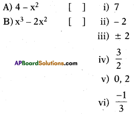 AP 10th Class Maths Bits Chapter 3 Polynomials Bits 23