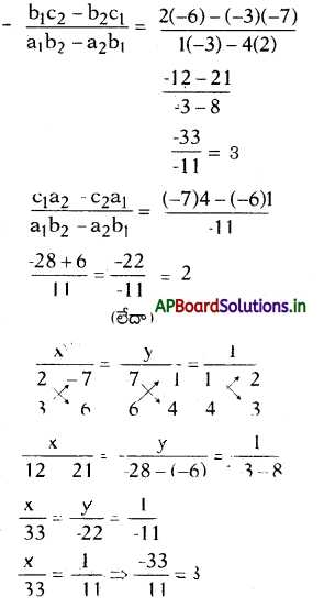AP 10th Class Maths Notes 4th Lesson రెండు చరరాశులలో రేఖీయ సమీకరణాల జత 9