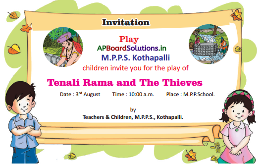 AP Board 3rd Class English Solutions 1st Lesson Tenali Rama and the Thieves 1