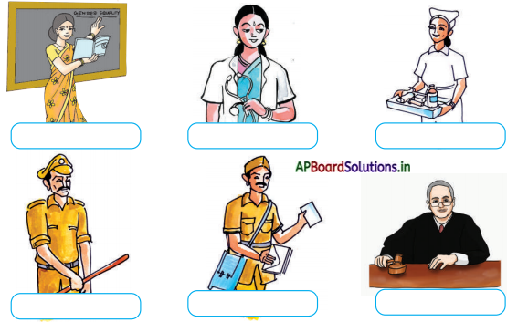 AP Board 4th Class EVS Solutions 7th Lesson Professions and Services 5