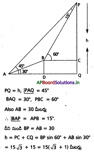 AP Inter 1st Year Maths 1A Important Questions Chapter 10 త్రిభుజ ధర్మాలు 12