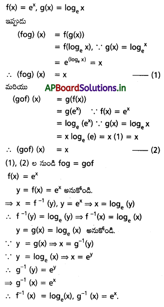 AP Inter 1st Year Maths 1A Solutions Chapter 1 ప్రమేయాలు Ex 1(b) I Q1