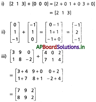 AP Inter 1st Year Maths 1A Solutions Chapter 3 మాత్రికలు Ex 3(a) I Q1