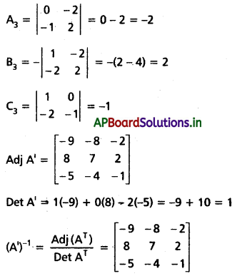 AP Inter 1st Year Maths 1A Solutions Chapter 3 మాత్రికలు Ex 3(e) I Q3.1