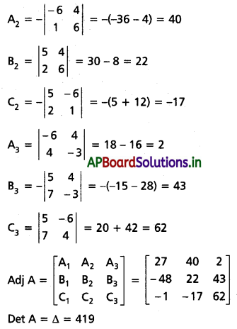 AP Inter 1st Year Maths 1A Solutions Chapter 3 మాత్రికలు Ex 3(h) Q1.3