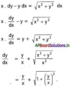 AP Inter 2nd Year Maths 2B Solutions Chapter 8 అవకలన సమీకరణాలు Ex 8(c) 1