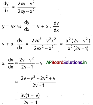 AP Inter 2nd Year Maths 2B Solutions Chapter 8 అవకలన సమీకరణాలు Ex 8(c) 14