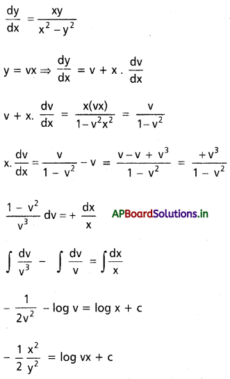 AP Inter 2nd Year Maths 2B Solutions Chapter 8 అవకలన సమీకరణాలు Ex 8(c) 20