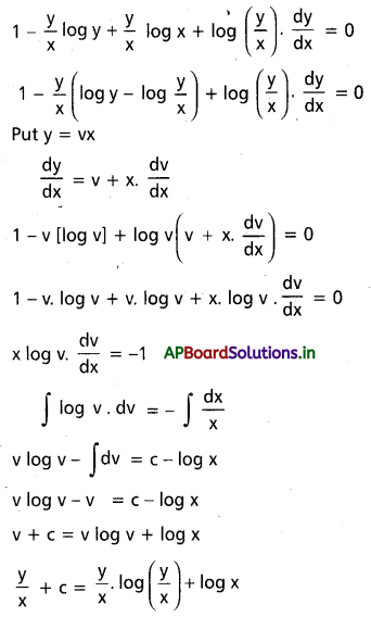 AP Inter 2nd Year Maths 2B Solutions Chapter 8 అవకలన సమీకరణాలు Ex 8(c) 24