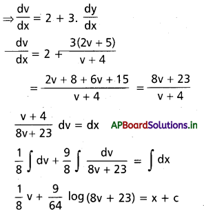 AP Inter 2nd Year Maths 2B Solutions Chapter 8 అవకలన సమీకరణాలు Ex 8(d) 2