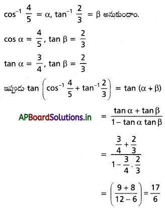 AP Inter 1st Year Maths 1A Solutions Chapter 8 విలోమ త్రికోణమితీయ ప్రమేయాలు Ex 8(a) II Q5(ii)