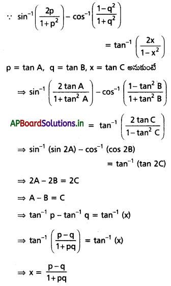 AP Inter 1st Year Maths 1A Solutions Chapter 8 విలోమ త్రికోణమితీయ ప్రమేయాలు Ex 8(a) III Q3(ii)