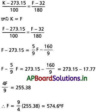 AP Inter 1st Year Physics Study Material Chapter 12 పదార్ధ ఉష్ణ ధర్మాలు 15
