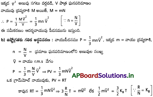 AP Inter 1st Year Physics Study Material Chapter 14 అణుచలన సిద్ధాంతం 16