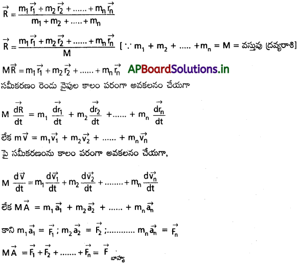 AP Inter 1st Year Physics Study Material Chapter 7 కణాల వ్యవస్థలు, భ్రమణ గమనం 1