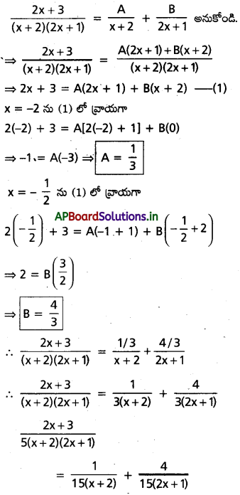 AP Inter 2nd Year Maths 2A Important Questions Chapter 7 పాక్షిక భిన్నాలు 2