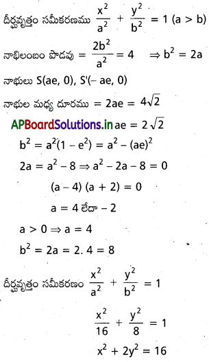 AP Inter 2nd Year Maths 2B Important Questions Chapter 4 దీర్ఘవృత్తం 4