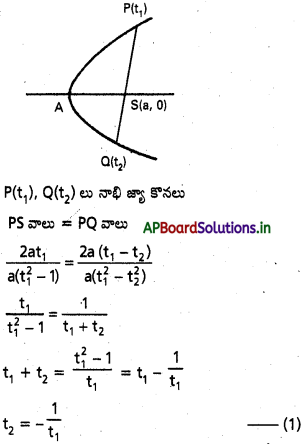 AP Inter 2nd Year Maths 2B Solutions Chapter 3 పరావలయం Ex 3(b) 7