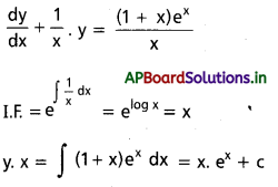 AP Inter 2nd Year Maths 2B Solutions Chapter 8 అవకలన సమీకరణాలు Ex 8(e) 4