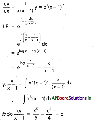 AP Inter 2nd Year Maths 2B Solutions Chapter 8 అవకలన సమీకరణాలు Ex 8(e) 9