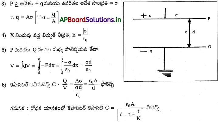 AP Inter 2nd Year Physics Study Material Chapter 5 స్థిర విద్యుత్ పోటెన్షియల్ – కెపాసిటెన్స్ 10