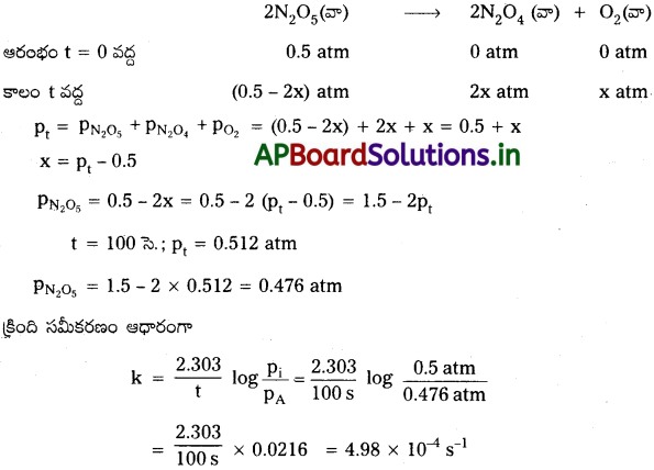AP Inter 2nd Year Chemistry Study Material Chapter 3(b) రసాయన గతికశాస్త్రం 82