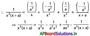 AP Inter 2nd Year Maths 2A Solutions Chapter 7 పాక్షిక భిన్నాలు Ex 7(a) III Q4